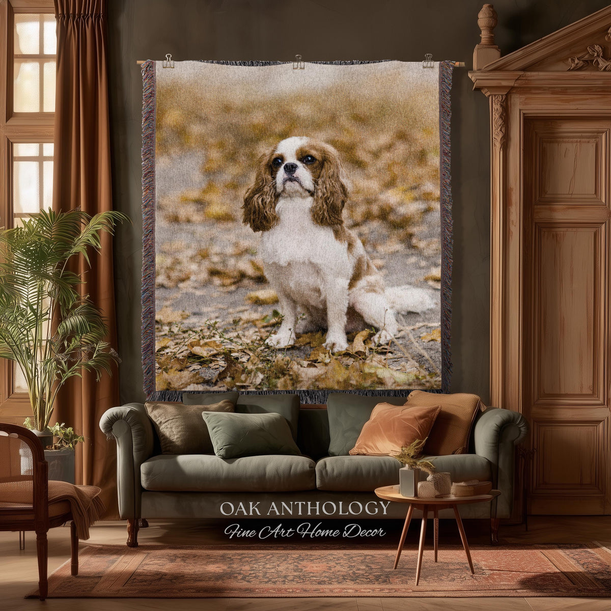 Custom Woven Tapestry Throw Blanket Sentimental Keepsake Wall Art | Personalized Special Memory Heirloom Style Nostalgic Home Decor Gift