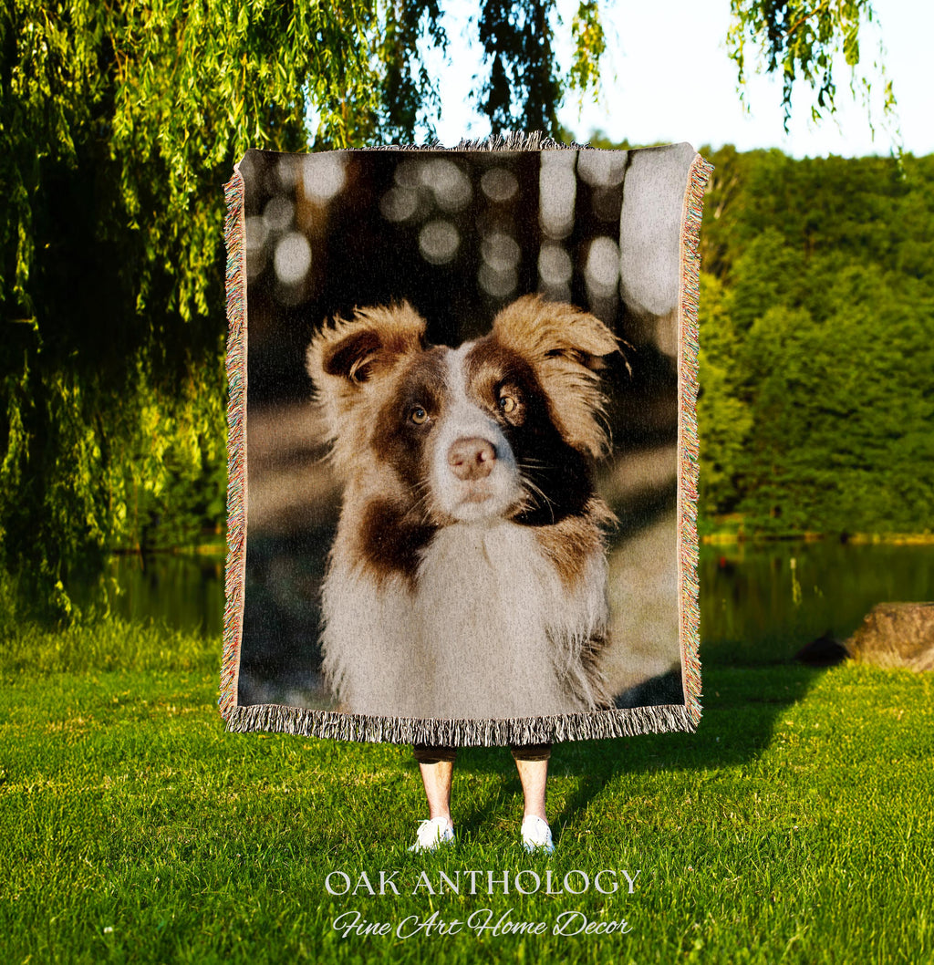 Custom Woven Tapestry Throw Blanket Sentimental Keepsake Wall Art | Personalized Special Memory Heirloom Style Nostalgic Home Decor Gift