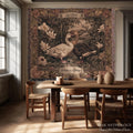 Heritage Nature Whimsical Goose Art Woven Wall Tapestry Throw Blanket Custom Names | Mr and Mrs Gift Engagement Anniversary Legacy Keepsake